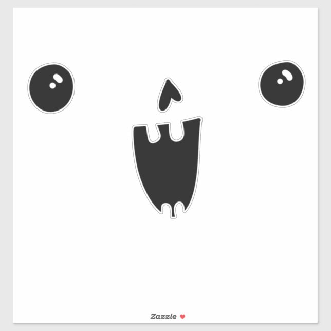 Adesivo Cara de Abóbora Carrando o Sorriso Engraçado do Ha (Folha)