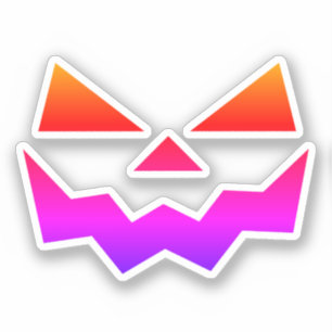 Adesivo Cara de abóbora de Jack-o-lanterno