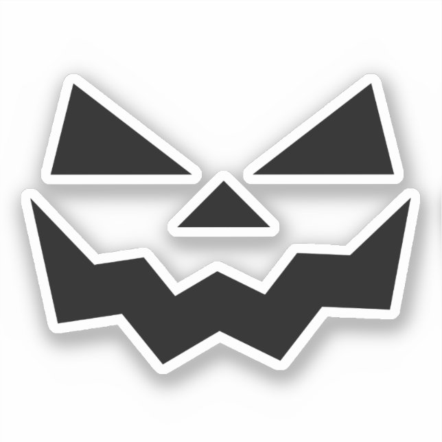 Adesivo Cara de abóbora de Jack-o-lanterno (Frente)