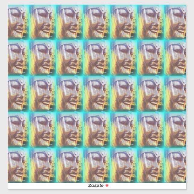 Adesivo cara de Buda (Folha)