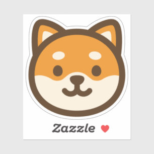 Adesivo Cara de Cachorro Shiba Inu Fofa