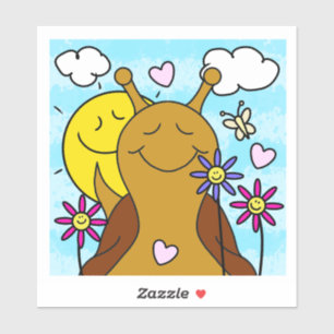 Adesivo Caracol Cortado Enviando Sorrisos Primavera   Vini