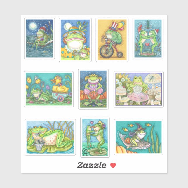 ADESIVO CARACTERES DE ARTE DE SAPO DE FUNDO MISTOS MAIS FÉ (Folha)