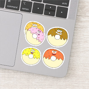 Adesivo Caracteres de Rosquinha