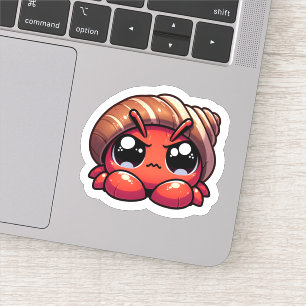 Adesivo Caranguejo-Mad-Hermit Cute Kawaii