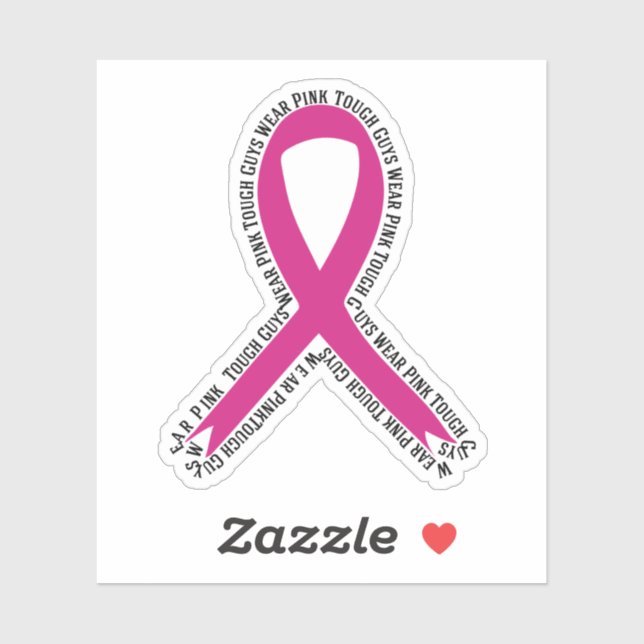 Adesivo Caras Duras Vestem Consciência do Cancer de Mama R (Folha)