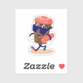 Adesivo Caráter legal e engraçado do café