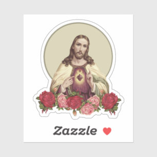 Adesivo Cardíaco católico, Compaixão divino, Jesus miseric