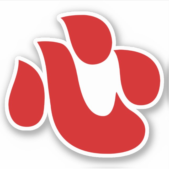 Adesivo Cardíaco Kanji Japonês Sexo Shin/Kokoro 】 心 (Frente)