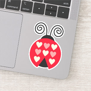 Adesivo Cardiopatias de Lovebug Ladybug Die Cort Sticker D