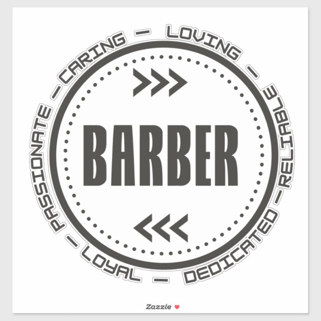 Adesivo Cargo de Barber Incrível (Folha)