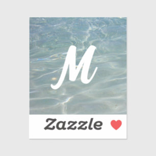 Adesivo Caribe Água Abstrato Natureza Azul