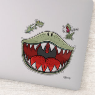 Adesivo Caricatura de T-rex Dinossaur Mouth Kids