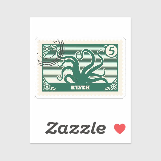 Adesivo Carimbo de Posto R'lyeh (Folha)