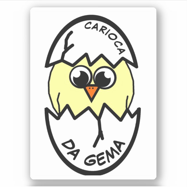 Adesivo Carioca da Gema (Frente)