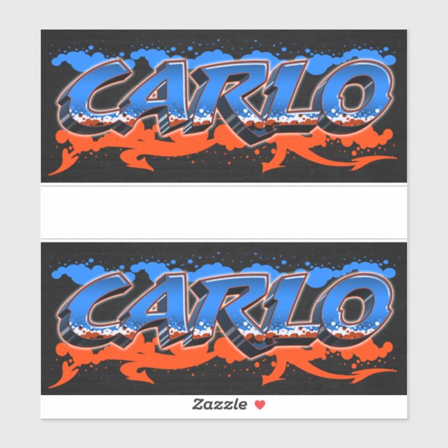 Adesivo Carlo Vorname Name Graffiti Aufkleber Sticker (Folha)