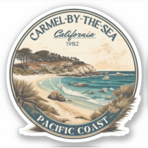 Adesivo Carmel à beira-mar praia califórnia costa do pacíf
