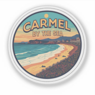 Adesivo Carmel à beira-mar praia califórnia costa pacífica