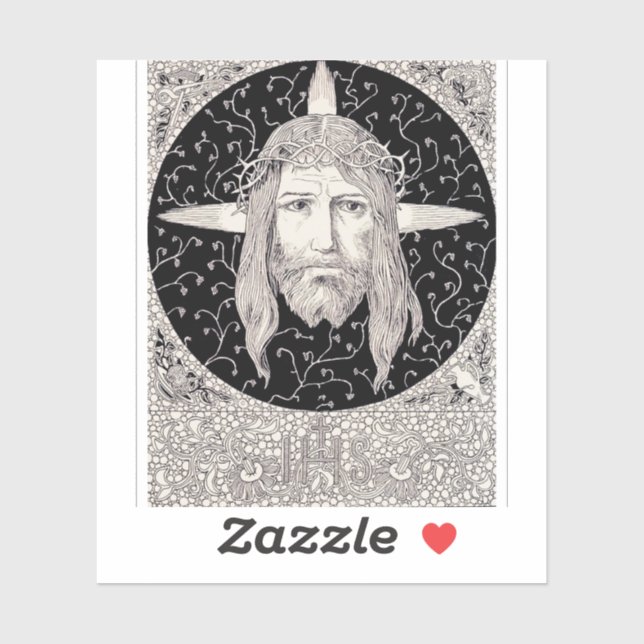 Adesivo Caro Santo de Jesus Cristo (Folha)