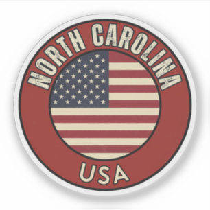Adesivo Carolina do Norte Estados Unidos da América