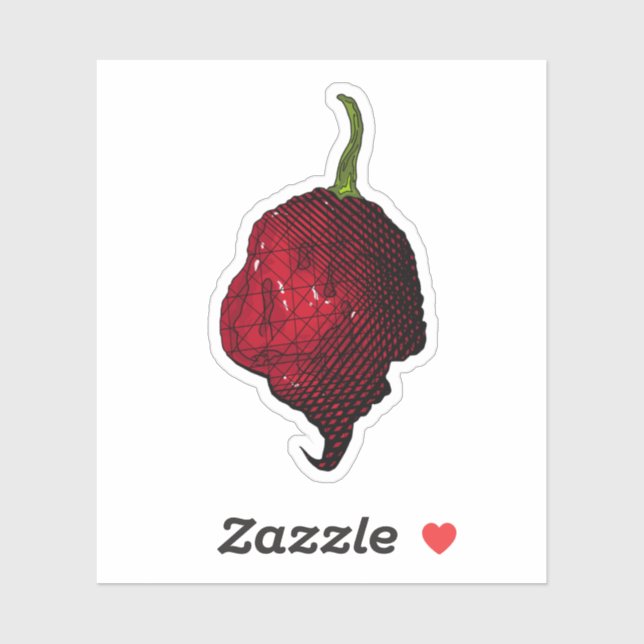 Adesivo Carolina Reaper Chili Pepper Sticker (Folha)
