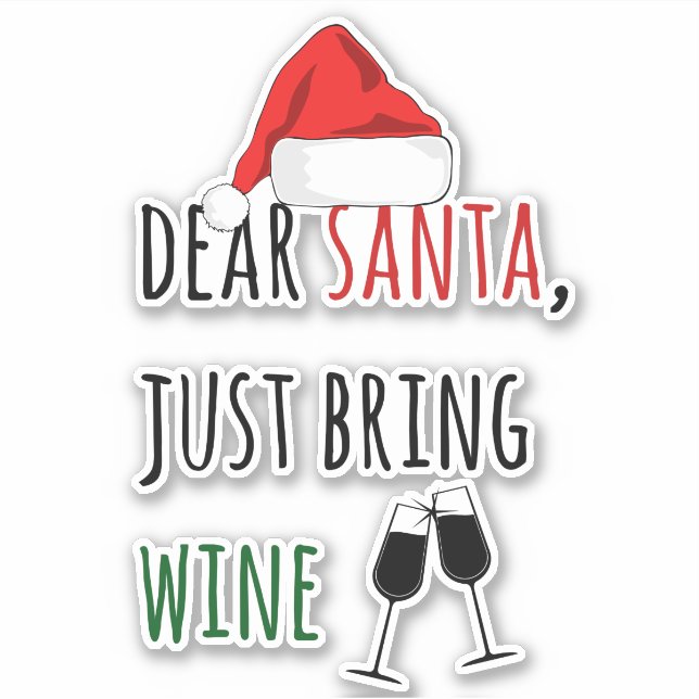 Adesivo Caros Papais noeis, Tragam Um Natal Engraçado (Frente)