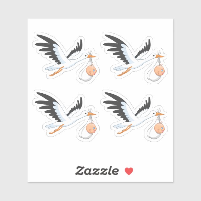 Adesivo Carregando de Tempestade um Bebê Conjunto de 4 (Folha)