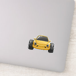 Adesivo Carro Amarelo Desenho Animado