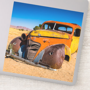 Adesivo Carro antigo e abandonado em Solitaire, Namíbia