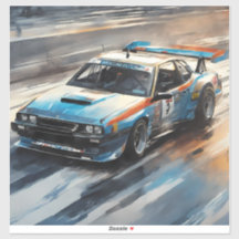 Carro de Corrida Azul esportivo