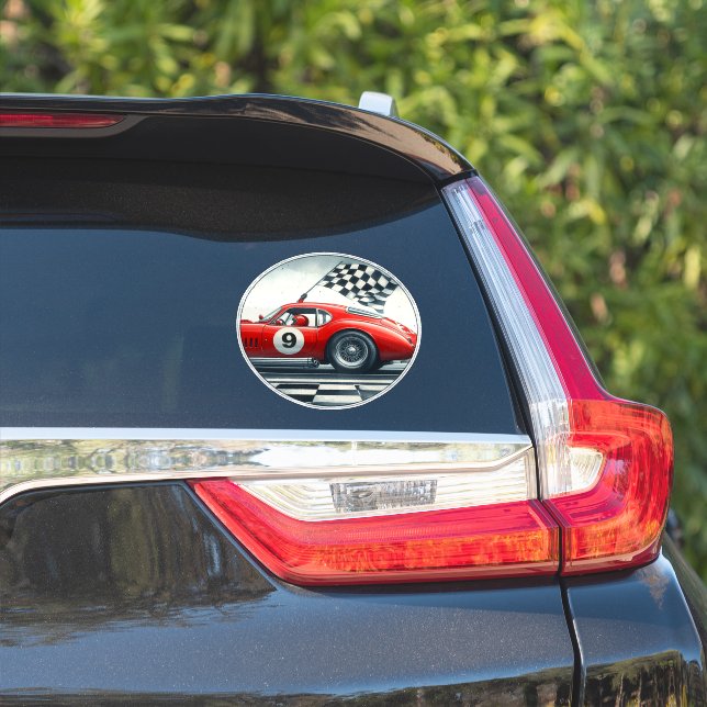 Adesivo Carro de Corrida Número Personalizável (Lado do carro)