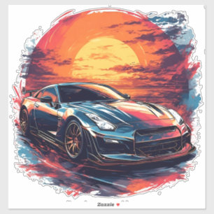 Adesivo Carro Esportivo de Corrida Estilizado