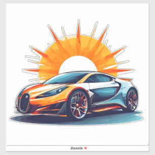 Adesivo Carro Esportivo de Corrida Estilizado