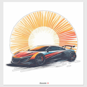 Adesivo Carro Esportivo de Corrida Estilizado