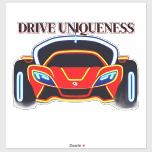 Adesivo Carro Esportivo Vibrante com Brilho Neon