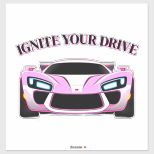 Adesivo Carro Esportivo Vibrante com Brilho Neon