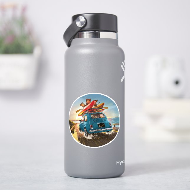 Adesivo Carro Fiat Azul (HidroFlask)