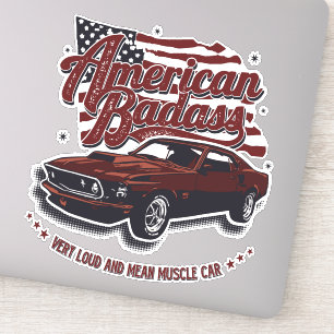 Adesivo Carro Musculoso Americano Mau Muito Alto