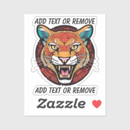 Adesivo carro personalizado de mascote da escola de puma d