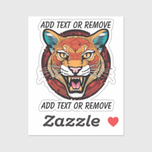 Adesivo carro personalizado de mascote da escola de puma d