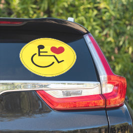 Adesivo Carro-Sticker Amarelo de Amor