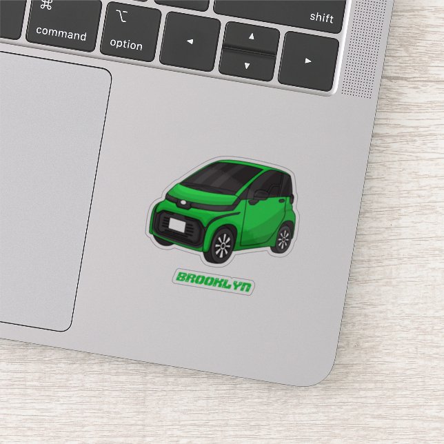 Adesivo Carro verde e fino (Detalhe)