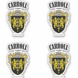 Adesivo Carroll Crest Tradução e significado irlandês (x4)
