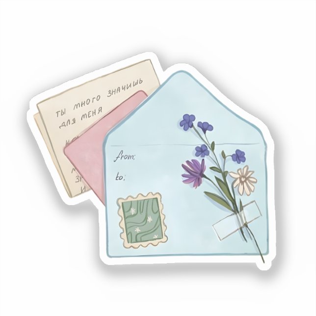 Adesivo Carta de Amor Antiga (Frente)