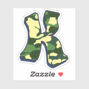 Adesivo Carta K - Camo Green