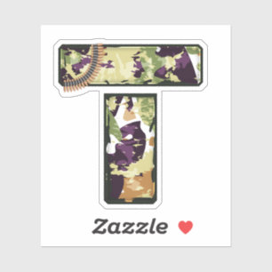 Adesivo Carta T com Textura de camuflagem militar