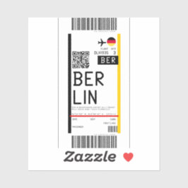 Adesivo Cartão de embarque a Berlim (BER)