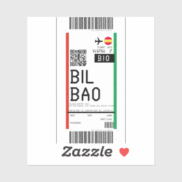 Adesivo Cartão de embarque para Bilbao (BIO)