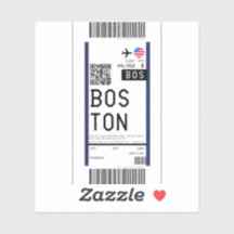 Cartão de embarque para Boston (BOS)