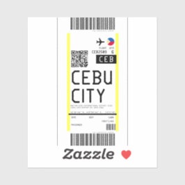 Adesivo Cartão de embarque para Cebu City (CEB)